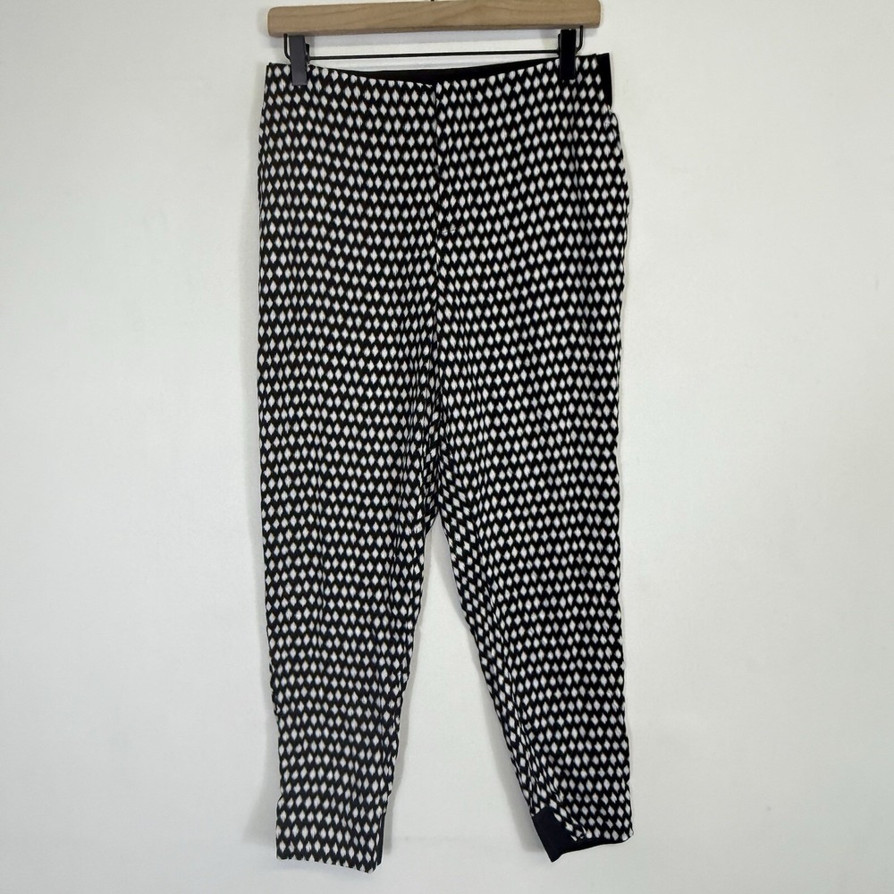 NEW Search For Sanity Womens Small Pants‎ Black White Casual Lounge Pull On